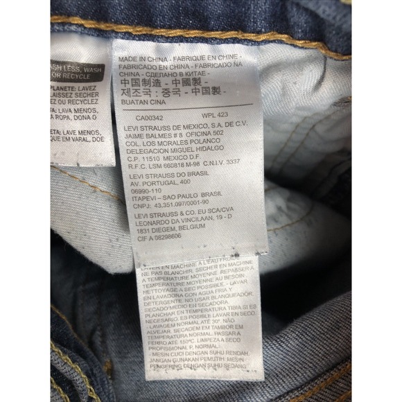 Levi's 541 Jeans Men's Size 42 X 32 Denim Blue Straight Leg High Rise (42x29) - Picture 7 of 16